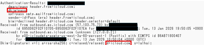 Icloudのシグネチャ