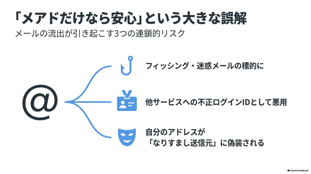 「メールアドレスだけなら大丈夫」とは言い切れない